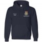 Personalised Uni Hoodie with left breast logo embroidery and right breast custom roles 